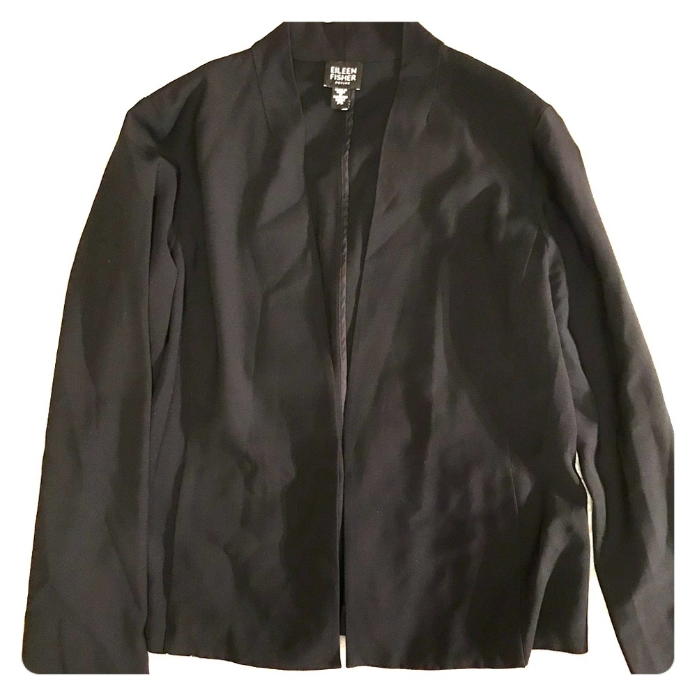 Eileen Fisher Black Cardigan/ Blazer Sz Petite PS
